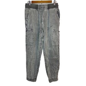 Aerie Essential High Waisted Cargo Grey Sunwashed Jogger Women’s Medium